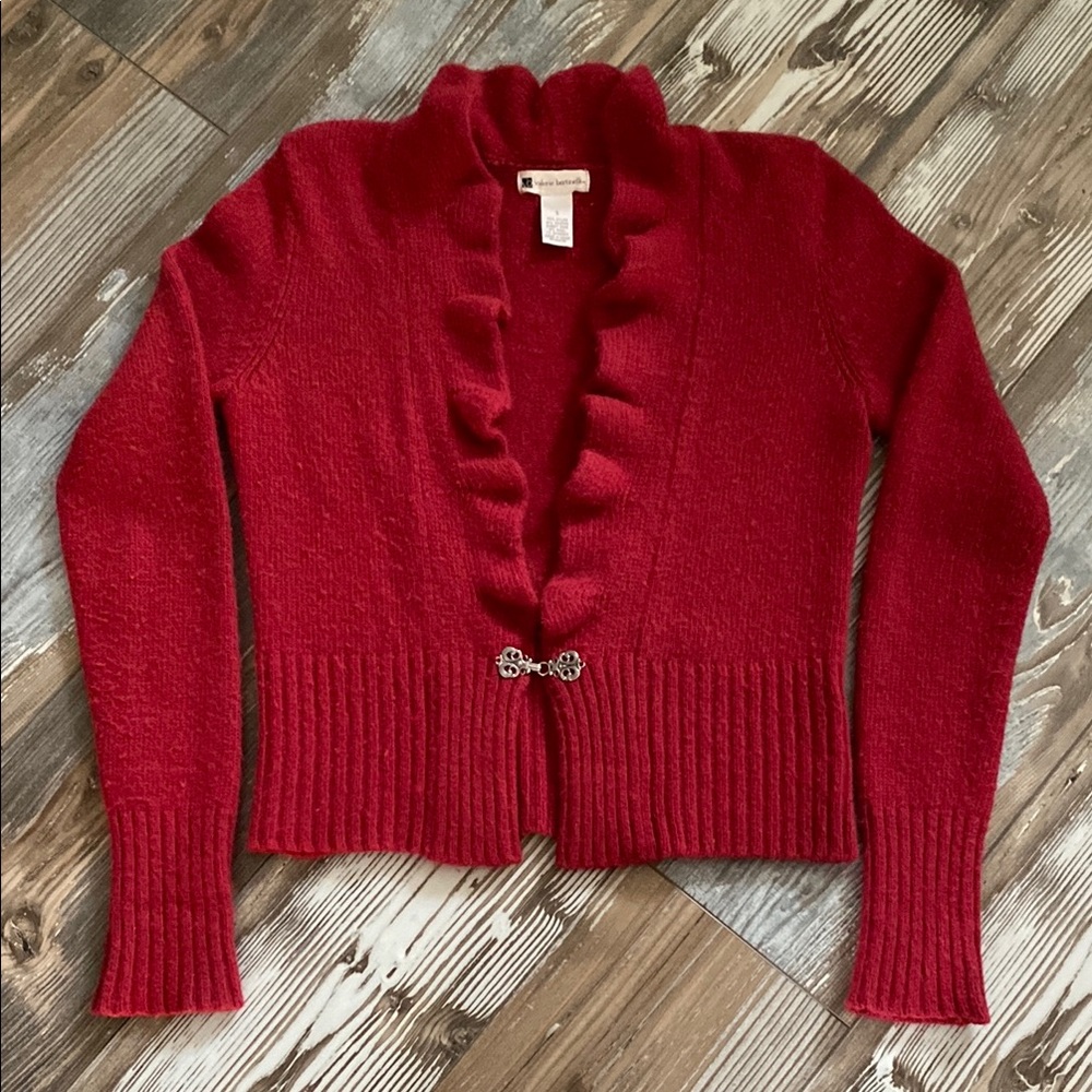 š¹Vintageš¹Valerie Bertinelli Ruffled Sweater - Picture 2 of 8